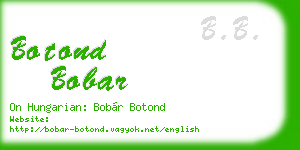 botond bobar business card
