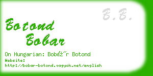 botond bobar business card